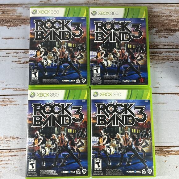 4x Rock Band 3 (Xbox 360, 2010) – Case & Manual Only, No Game Discs - Picture 2 of 7